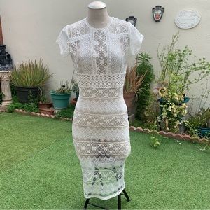 Forever 21 NWT summer white lace midi dress